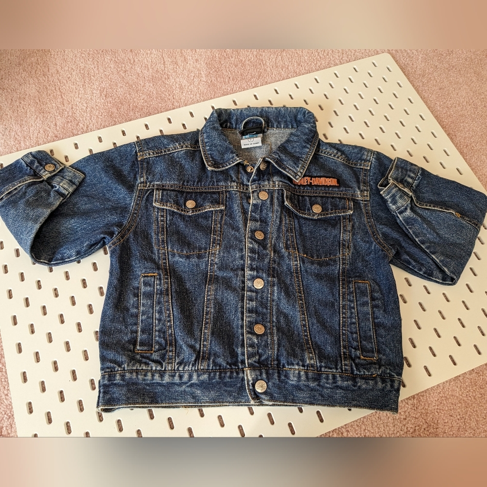 Harley Davidson Kids Denim Jacket Size 6